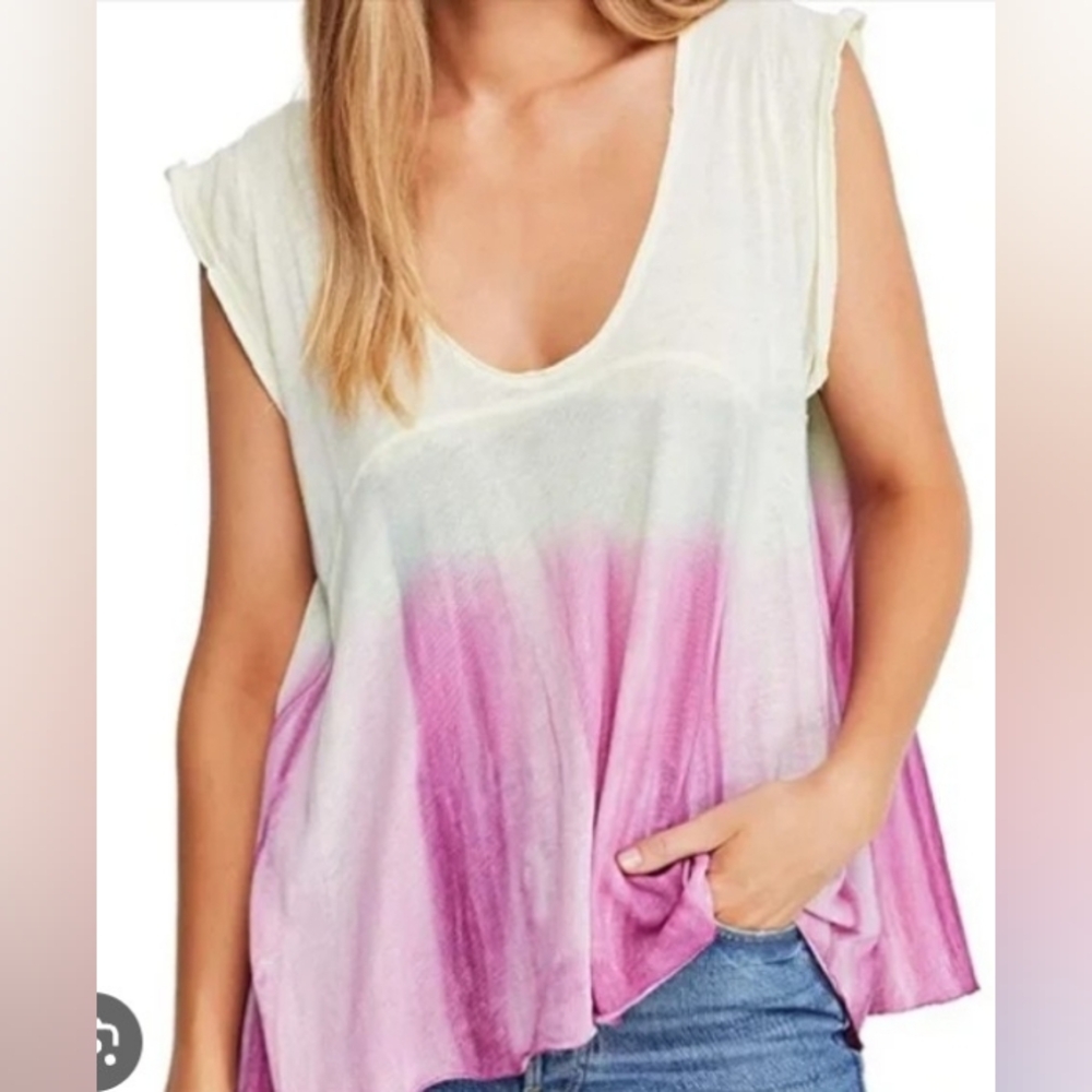 We The Free White to Pink Ombre Sleeveless Tank